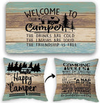 Welcome to Our Camper Soft Diatom Mud Absorbent Bath Rug 17'x30', Reversible by FLDAS