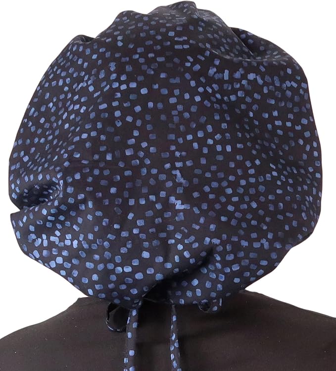 Sparkling EARTH Banded Bouffant Surgical Scrub Ponytail Working Caps and - Image 4