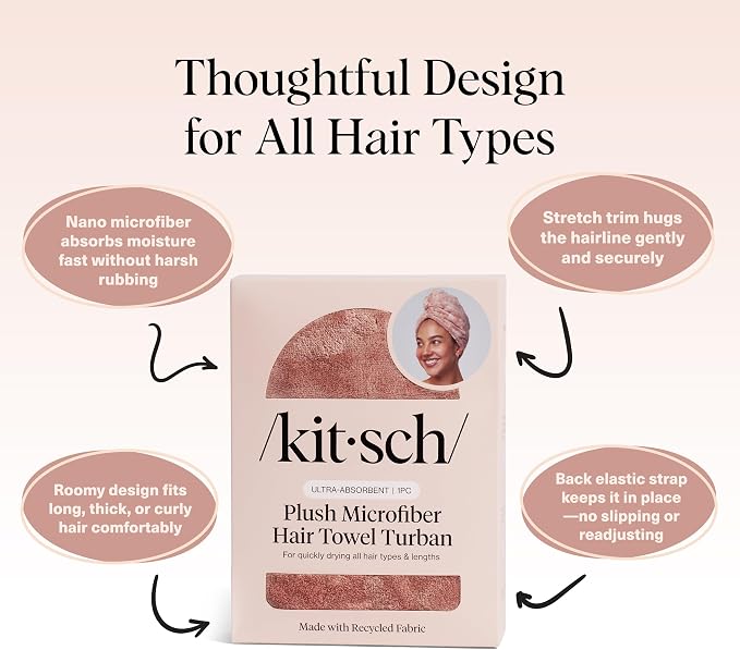 Kitsch Plush Microfiber Hair Towel Wrap - Image 4