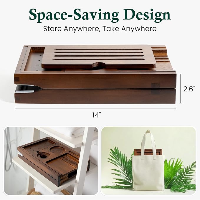 Teak Bathtub Tray, Bath Caddy - Image 5