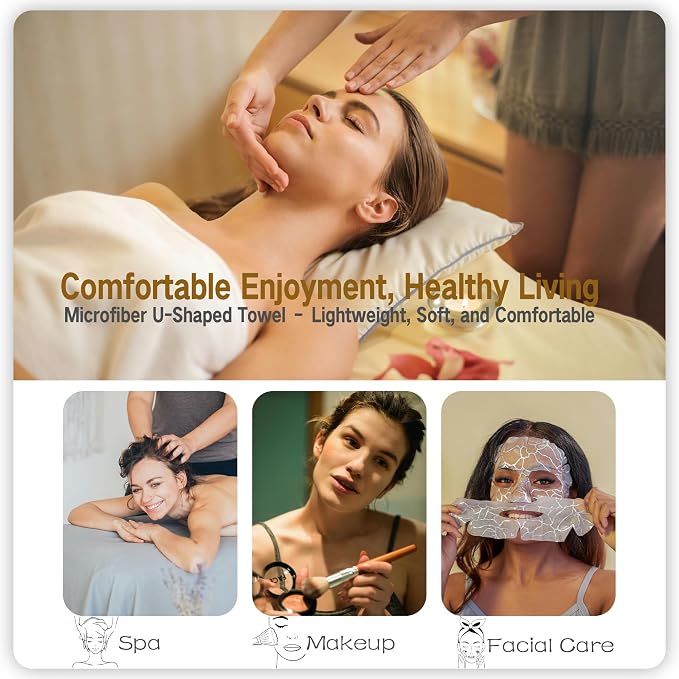 MAYOKEN® 12PCS U-Shaped Microfiber Facial Towels - Image 2