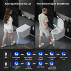 TDH Smart Toilet with Bidet Built in, Foam Shield, Heated Seat with Instant - Image 5