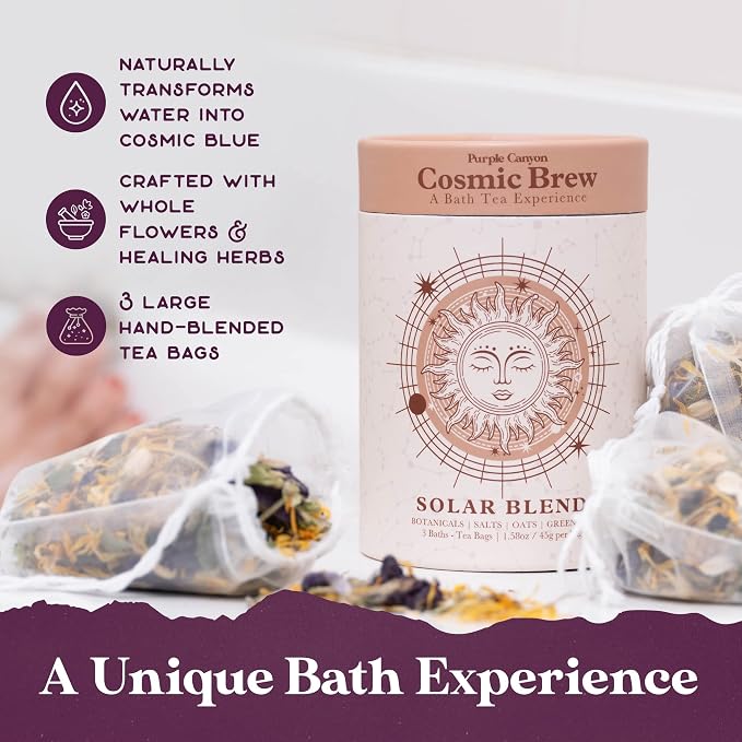 Solar Blend Bath Tea by Purple Canyon | 3 Reviving Bath Soaks - Image 2