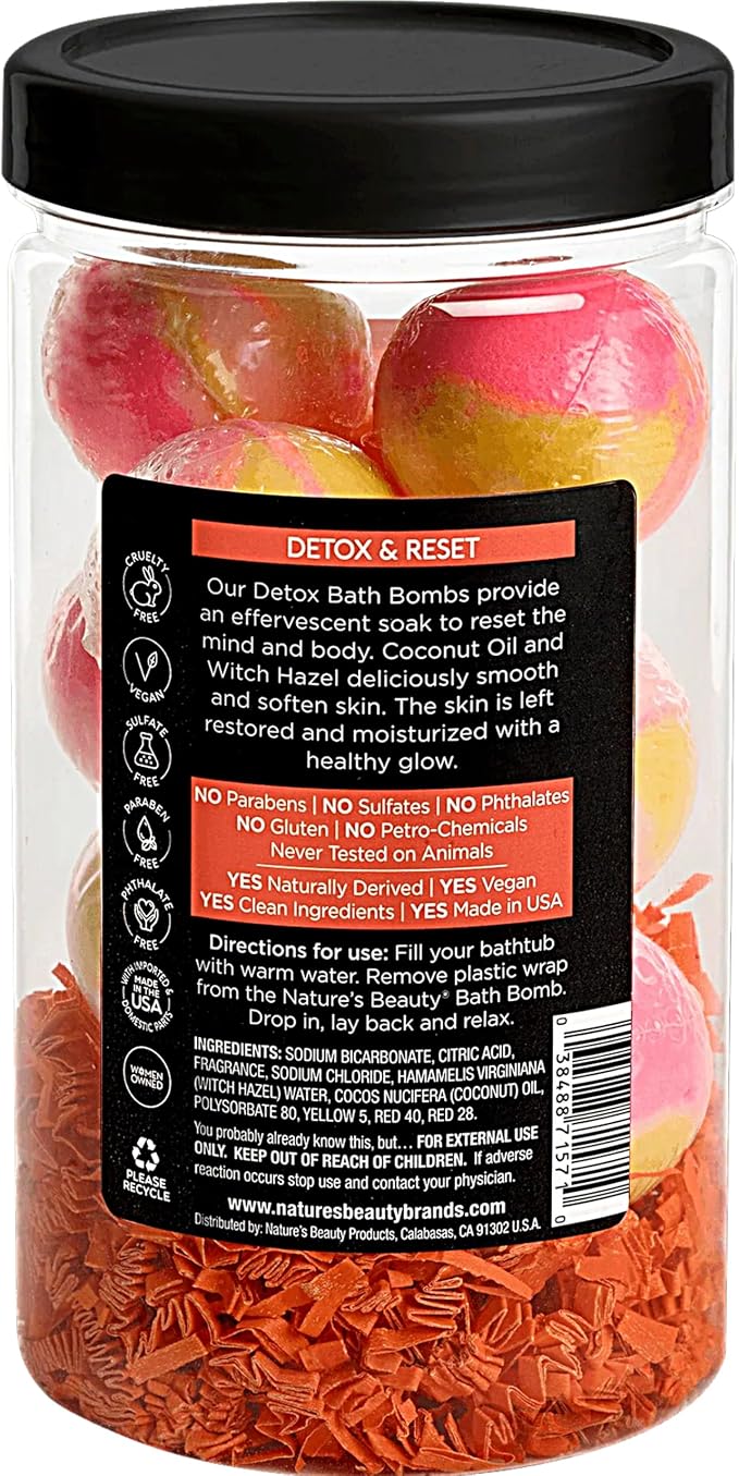 Nature's Beauty Orange Ginger Detox Bath Bomb Gift Set Multi-Pack - Image 7
