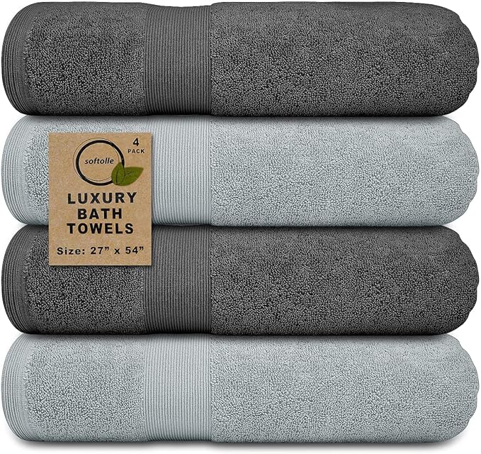 Softolle Luxury Bath Towels Set of 4 | Towels by Softolle