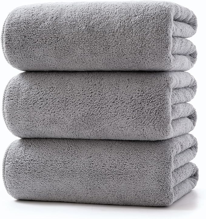 Lumimi Towels 3 Piece Very Soft Microfiber Bath Towel Set Super Absorbent Light by Lumimi