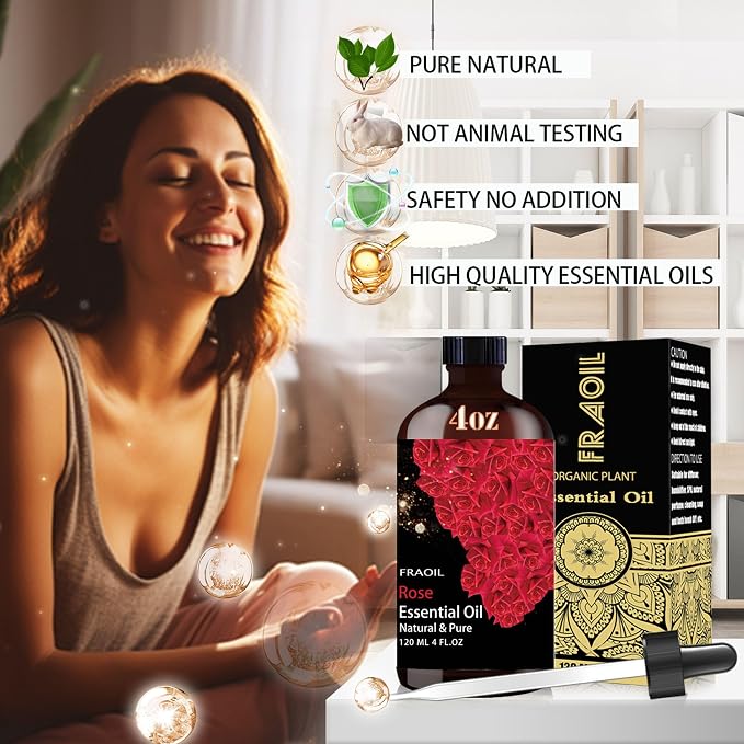 Rose Essential Oil, Rose Oil 4 Fl Oz 120ML - Image 2