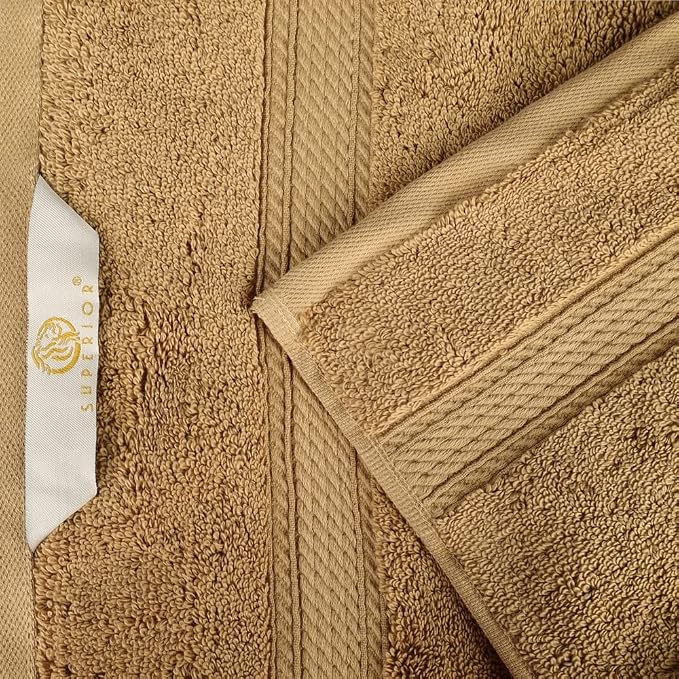 SUPERIOR Egyptian Cotton Pile 3 Piece Towel Set, Includes 1 Bath, 1 Hand - Image 6