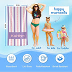 JML Custom Beach Towel with Name, Personalized Microfiber Beach Towel with Name - Image 3