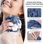 Rnoafmu Shower Loofah Bath Sponge, 60G Loofah Exfoliating Body Scrubber - Image 3