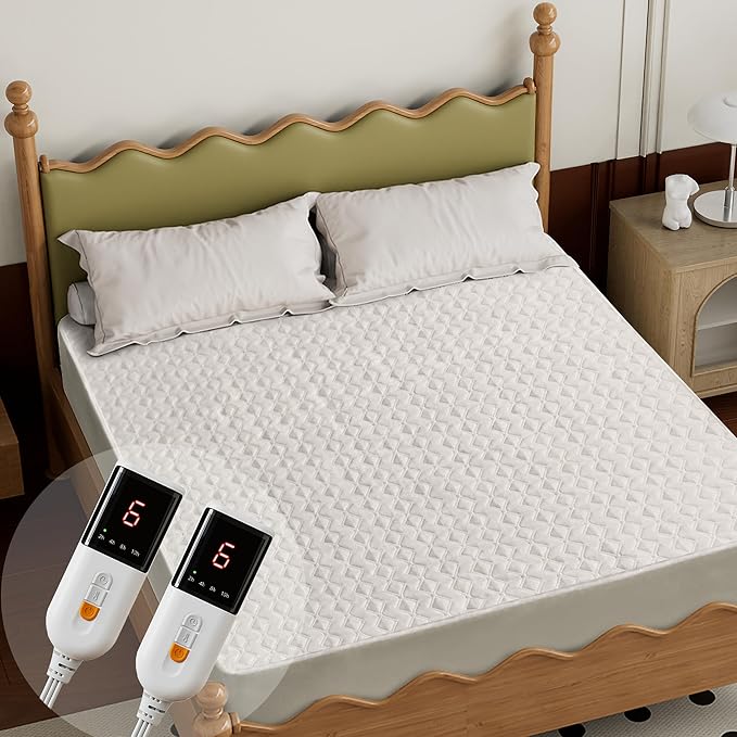 Gotcozy Heated Mattress Pad Queen Size Dual Control by EASYTOCHOOSEEASYTOLOVE