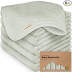 6-Pack Baby Washcloths – Soft Absorbent Viscose from Bamboo Washcloths by KeaBabies