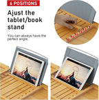 Foldable Bamboo Bathtub Caddy Tray Expandable - Image 6