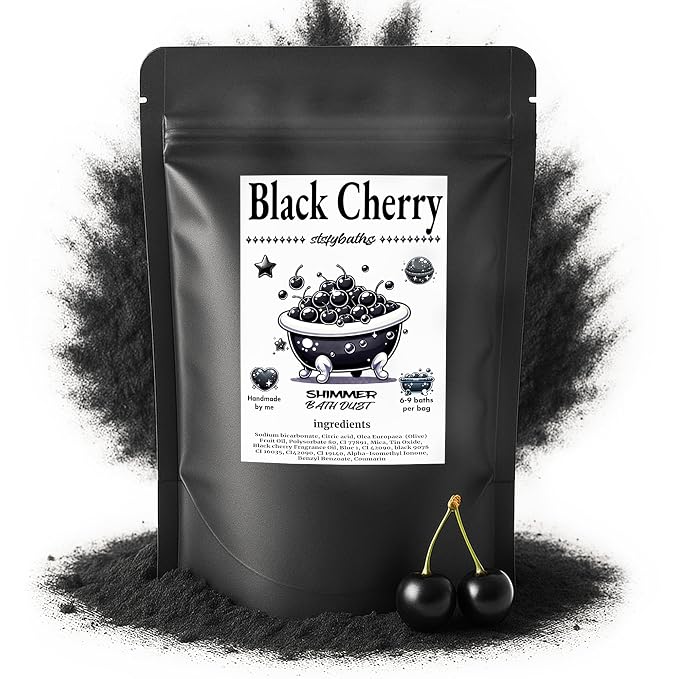 Black Cherry Shimmer Bath Bomb in A Bag by Unknown