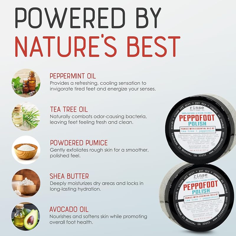 Rinse Bath & Body Peppofoot Peppermint Foot Scrub - Image 5