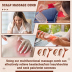 LemonRoad 12 Pack Wooden Scalp Massager Natural Sandalwood Wide Tooth Combs - Image 3