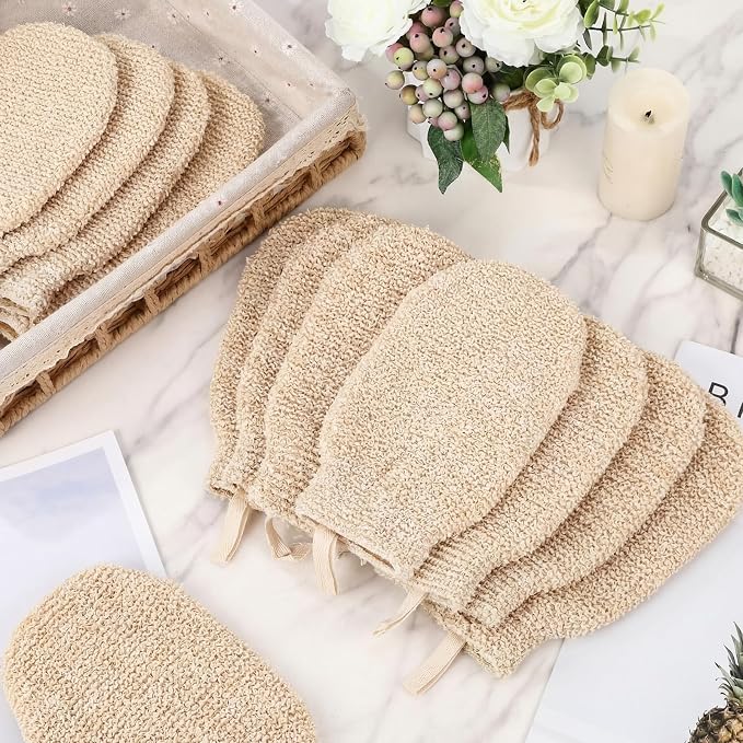30 Pcs Exfoliating Shower Gloves Stretchable Ramie Bath Mitts - Image 4