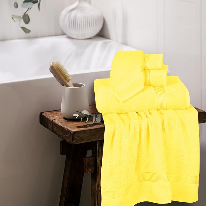 Elvana Home Ultra Soft 6 Pack Cotton Towel Set, Contains 2 Bath Towels 28x55 - Image 4