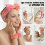 8 Pcs Spa Headband and Wristbands Set - Image 2