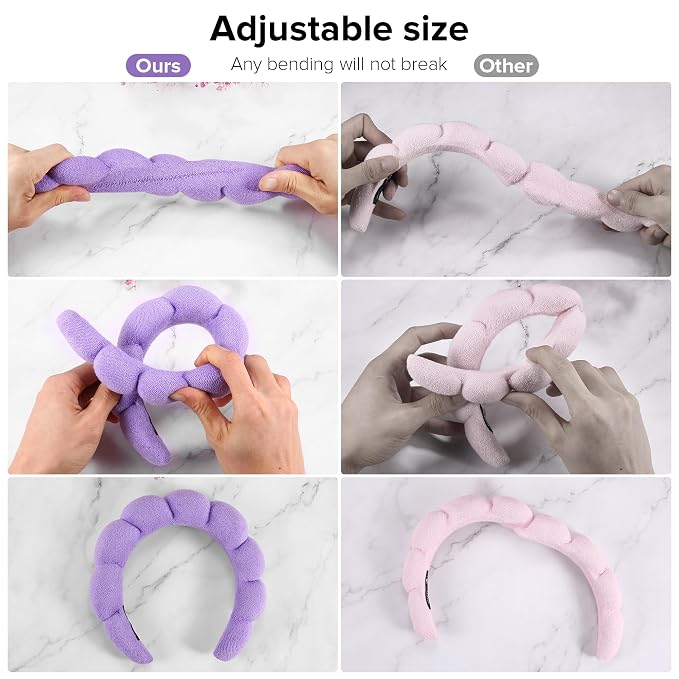 Ztomine Terry Cloth Spa Headbands - Image 4