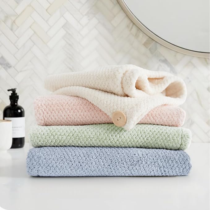 ROLSHOL Extra Large 4 Pack Microfiber Hair Towel Wrap - Image 7