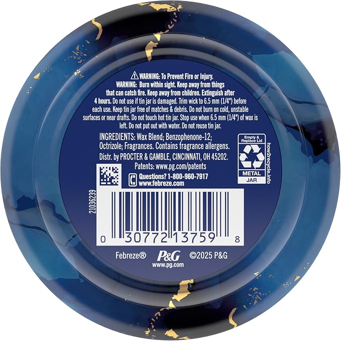 Febreze Scented Candle, Ocean Scent, 11 oz 4 Wick Candle, Single Pack - Image 9