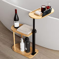 Yumkfoi 3 Layer Bath Tub Tray Table, Freestanding Bamboo Bath Tray Caddy by Yumkfoi