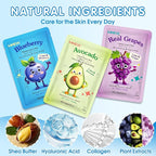 KONEUK 28 Pack Fruit Face Masks Skincare - Image 4
