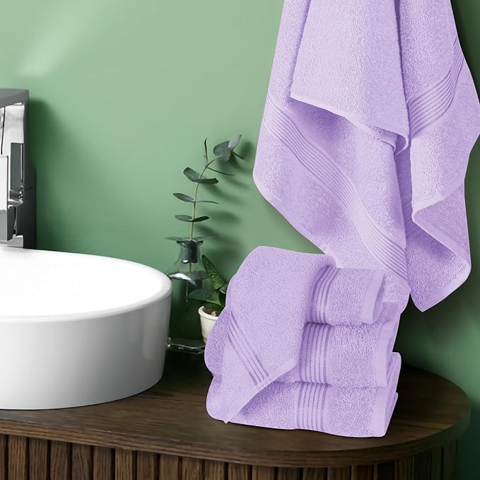 Elvana Home Ultra Soft 6 Pack Cotton Towel Set, Contains 2 Bath Towels 28x55 - Image 3