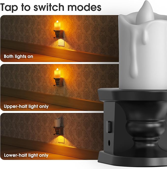 Briignite Flameless Candle Night Light, 2 Pack, Night Lights Plug into Wall - Image 4