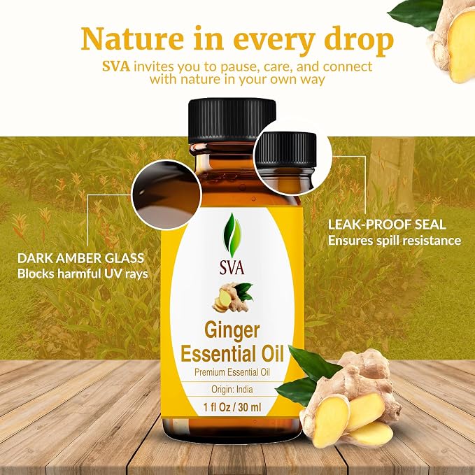 SVA Ginger Essential Oil – 1 Fl Oz – 100% Natural Ginger Oil - Image 7