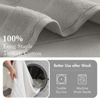 Madison Park Turkish Bath Towel Set 100% Cotton Bath Towel 600GSM Oversized - Image 5