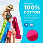 Kaufman - Soft Oversized Beach Towels in Bulk | 29" x 58" Velour Striped Towel - Image 4
