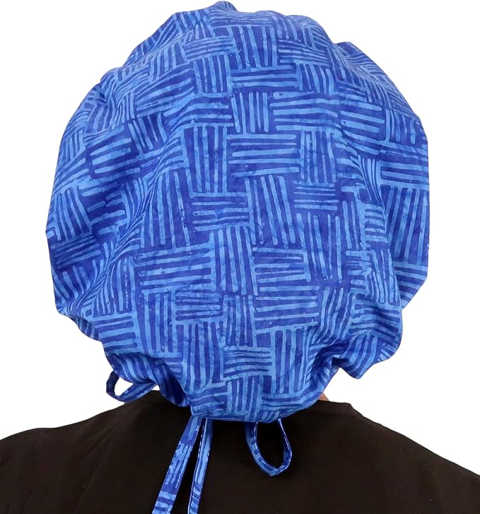 Sparkling EARTH Banded Bouffant Surgical Scrub Ponytail Working Caps and - Image 5