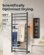 Foldable Heated Towel Rack, Dual-Zone Electric Towel Warmer Rack - Image 4