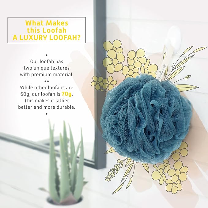 Spongentle Shower Loofah Bath Sponge, Body Scrubber - Image 7