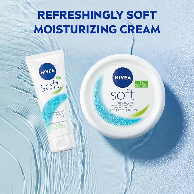 NIVEA Soft Refreshingly Soft Moisturizing Cream, Lightweight Body Moisturizer - Image 9