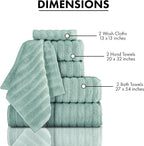 Classic Turkish Towels CTT Luxury 6 Piece Towel Set, 100% Turkish Cotton - Image 5