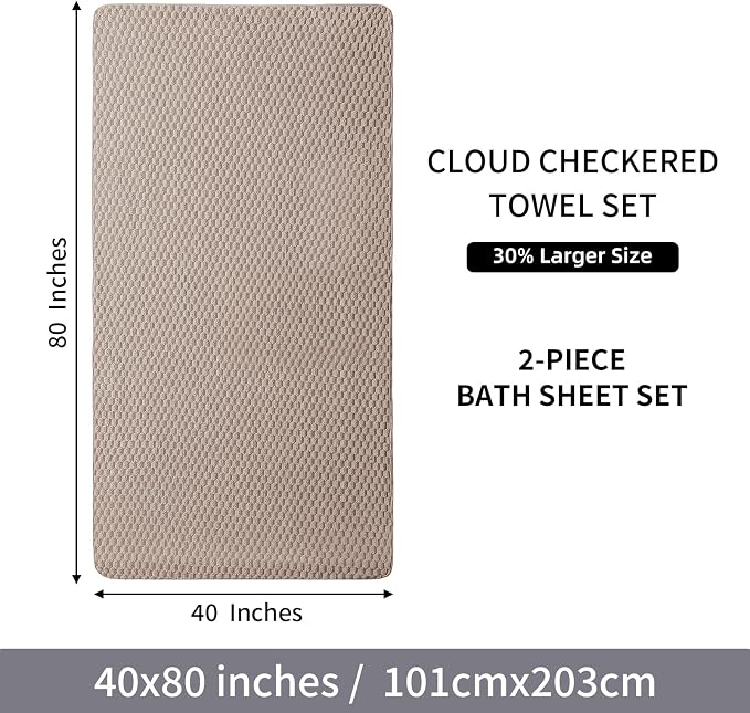 Extra Large Bath Towel Sheet-40x80 Inches Oversized, Super Soft, Quick Dry - Image 7