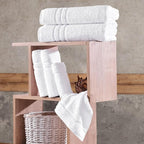 Hawmam Linen White 6 Piece Bath Towels Set - Image 5