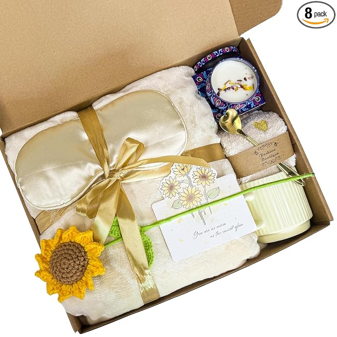 FXK Sunflower Gift Baskets for Women, Self Care Package by FXK