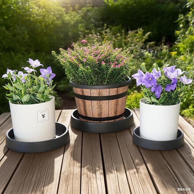 Plant Saucer Tray for Ceramic Plastic Pots, 12 inch Plant Saucers for Indoors - Image 6