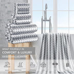 8 Piece Bathroom Towel Set Gray |2 Oversized Large Bath Towels Sheet, 2 Hand - Image 2