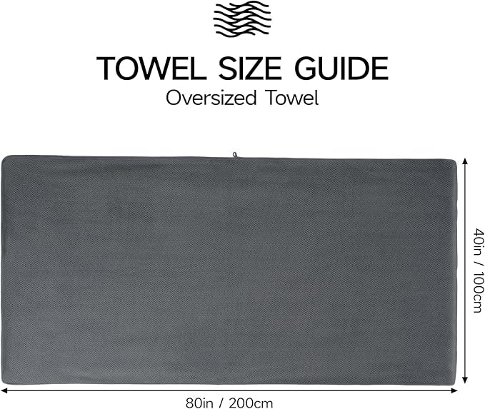 REDKISS Pack of 2 Jumbo Bath Sheets, 40 x 80 Inches Microfiber Bath Towels - Image 4