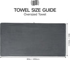 REDKISS Pack of 1 Jumbo Bath Sheet, 40 x 80 Inches Microfiber Oversized Bath - Image 4