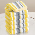 Yellow Striped Washcloths 6PC by VOOVAMOVAS