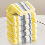 Yellow Striped Washcloths 6PC by VOOVAMOVAS