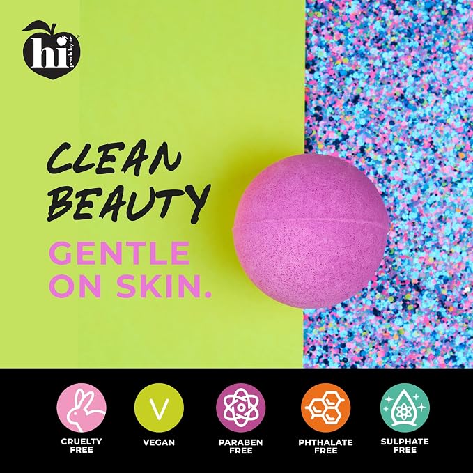 Hi Peach Layne Cherry Blossom Bath Bombs 12-Pack – Vegan, Clean Beauty Spa Gifts - Image 8