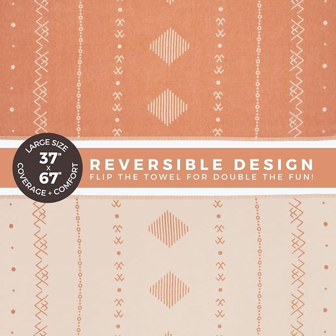 FESHKA Sand Proof Turkish Beach Towel – Oversized, Quick Dry & Lightweight - Image 5