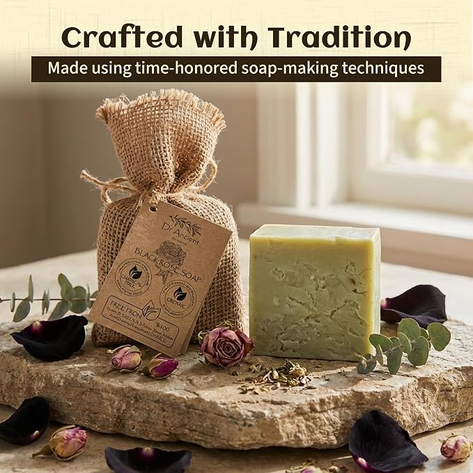 Dr.Ancient Black Rose Soap Bar, Organic Soap Bars Handcrafted the Traditional - Image 6